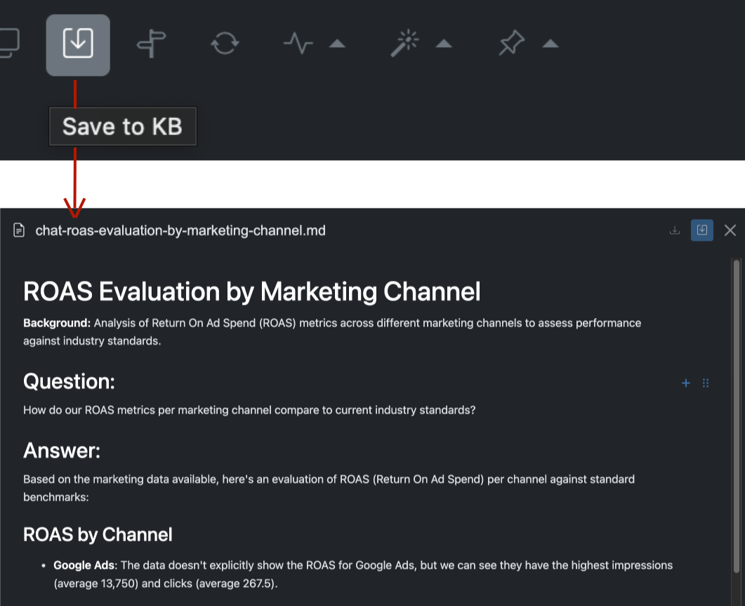 Save to Knowledge Base