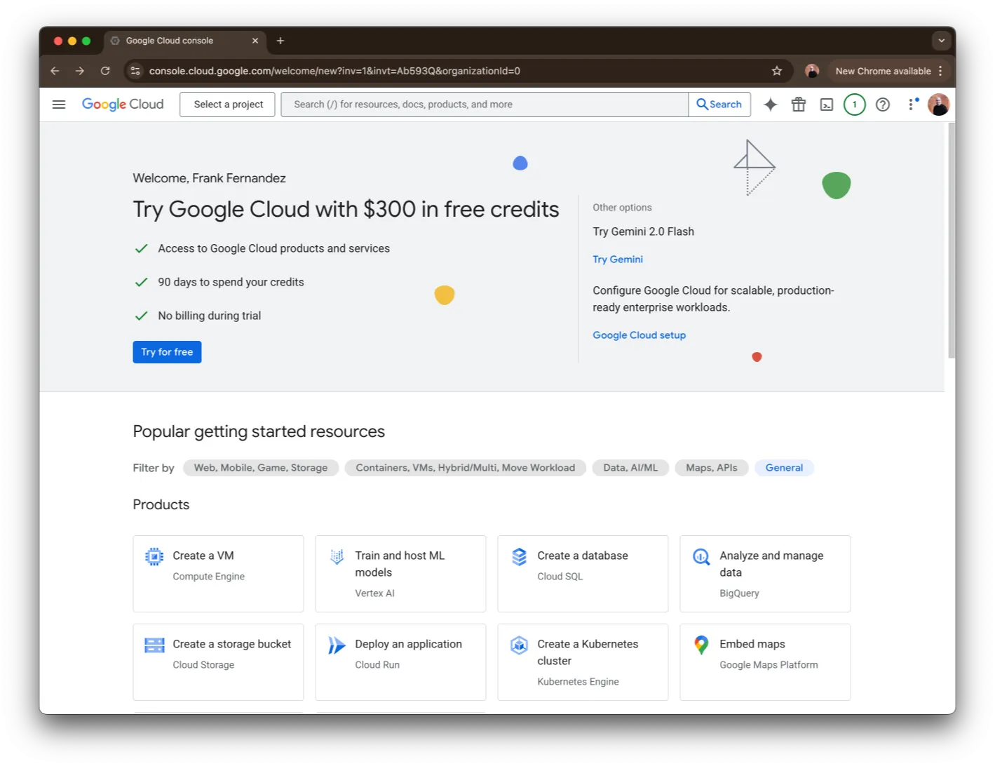 Step 1: Sign-in to Google Cloud