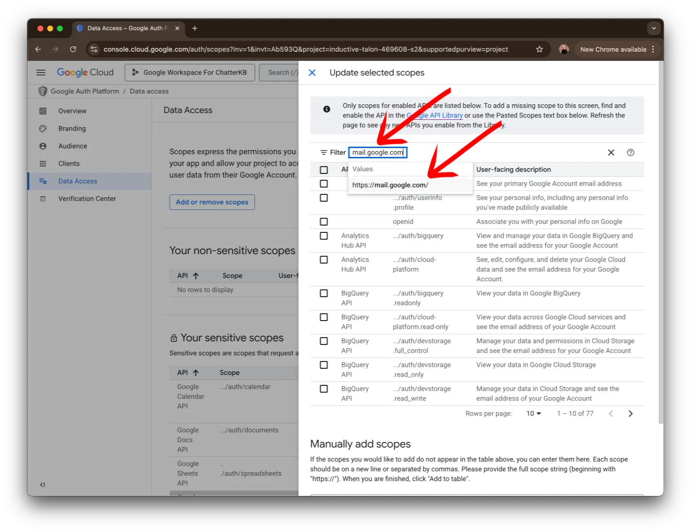Search for GMail