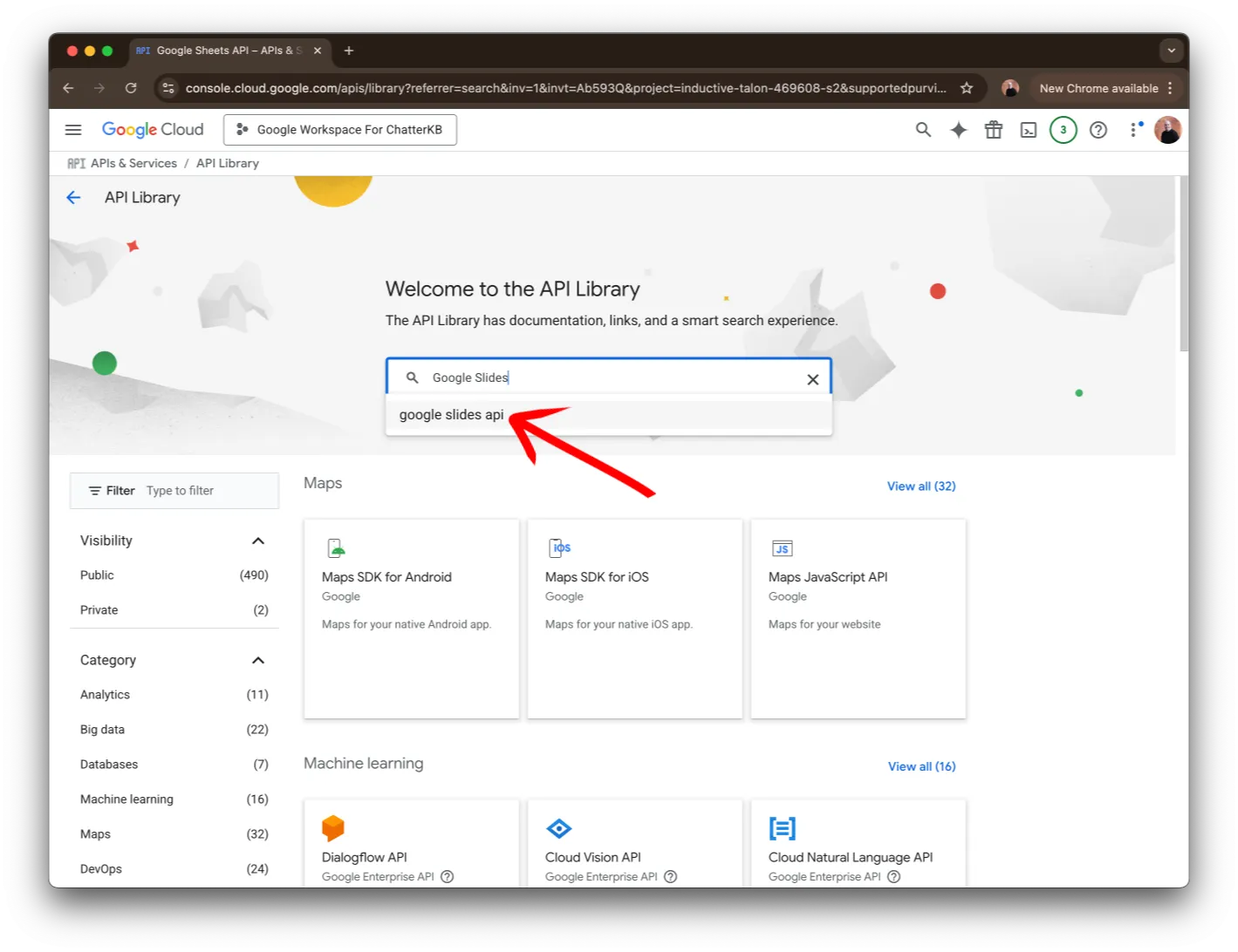 Search for Google Slides