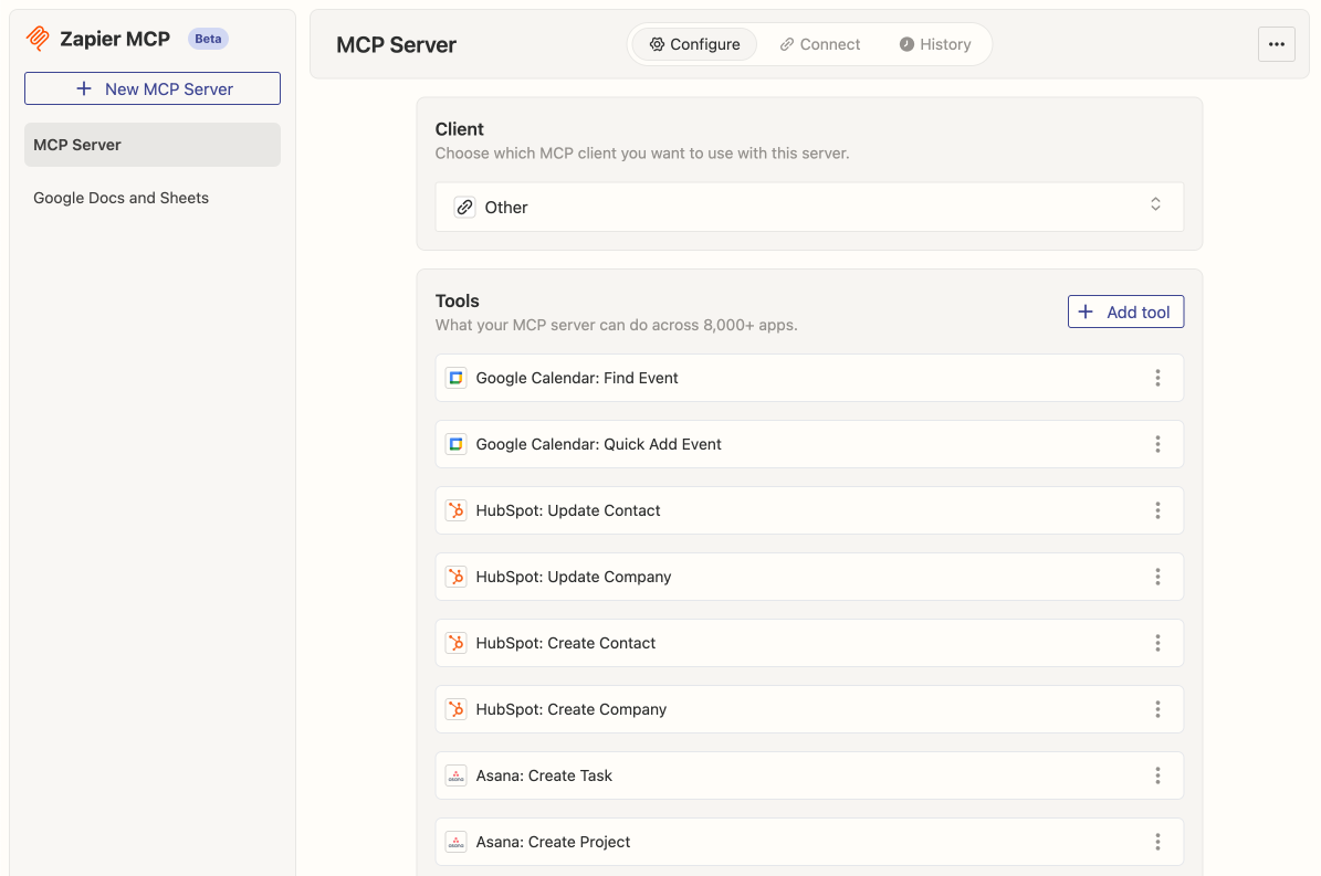 Extended Tool Integration
