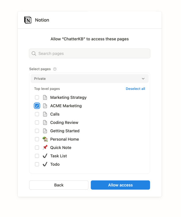 Sync with Notion