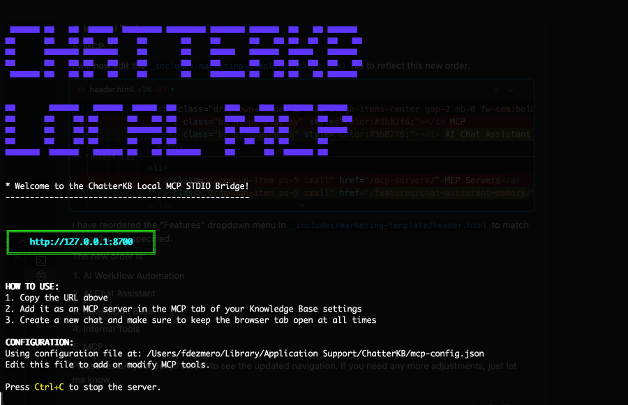 Restart the Local MCP Bridge