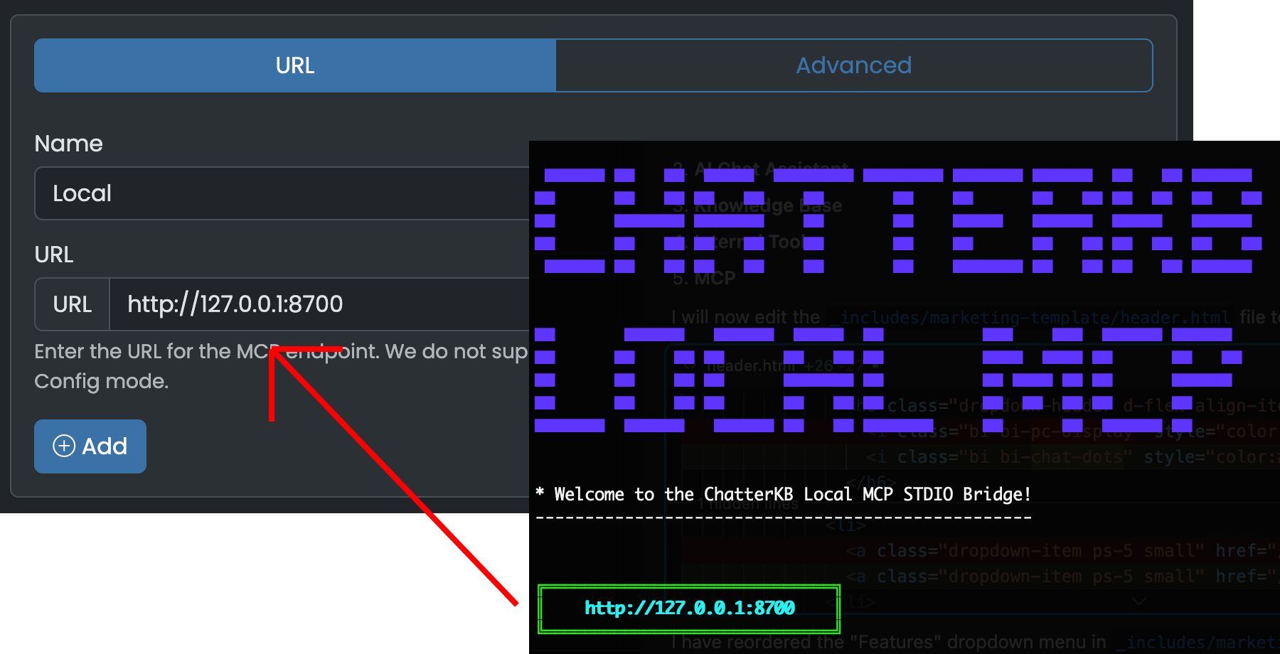 Add the URL to ChatterKB