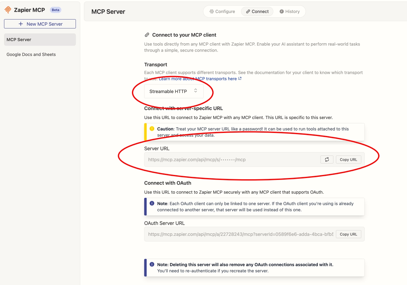 Locate Your Zapier MCP URL